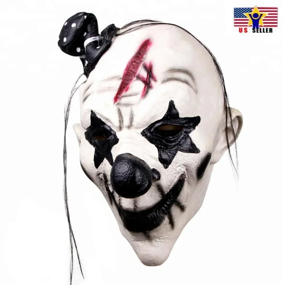 Pennywise Dancing Clown Costume Latex Rubber Horror Scary Mask Halloween…